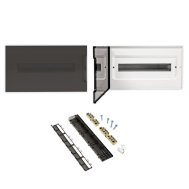 Корпус пластиковый встраиваемый ЩРВ-П-18 IP40 FRAME DKC (белый, с тонированной дверцей)