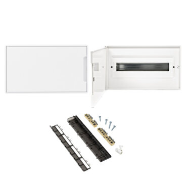 Корпус пластиковый встраиваемый ЩРВ-П-18 IP40 FRAME DKC (белый, с белой дверцей)