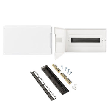 Корпус пластиковый навесной ЩРН-П-18 IP40 FRAME DKC (белый, с белой дверцей)