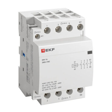 Контактор модульный КМ 16А 3NО+NC (3 мод.) EKF PROxima