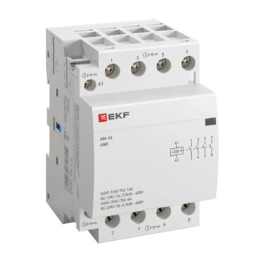 Контактор модульный КМ 16А 4NО (3 мод.) EKF PROxima
