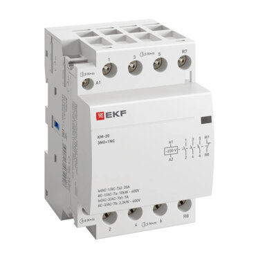 Контактор модульный КМ 20А 3NО+NC (3 мод.) EKF PROxima