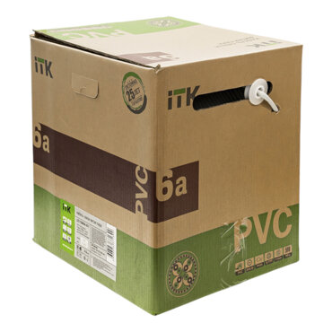 Кабель S/FTP Cat 6 4х2х0,23AWG (для внутр. прокладки) оболочка PVC цвет серый ITK