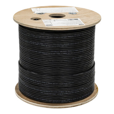 Кабель F/UTP Cat 5e 4х2х0,24AWG (для ВНЕШН. прокладки) оболочка LDPE цвет черный ITK