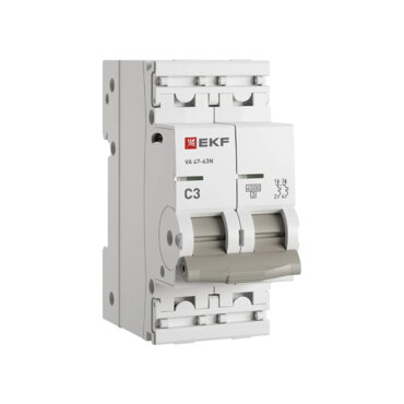 Автоматический выключатель 2P 3А (C) 4,5kA ВА 47-63N EKF PROxima