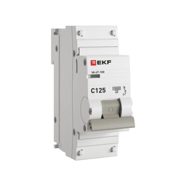 Автоматический выключатель 1P 125А (С) 10,0кА ВА 47-100 EKF PROxima
