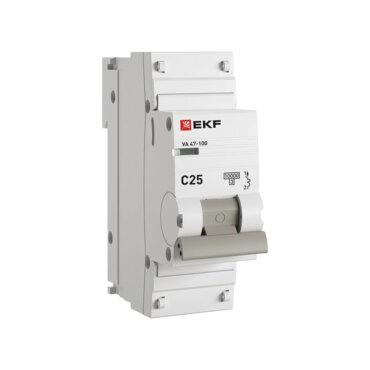 Автоматический выключатель 1P 25А (С) 10,0кА ВА 47-100 EKF PROxima