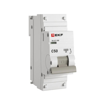 Автоматический выключатель 1P 50А (С) 10,0кА ВА 47-100 EKF PROxima