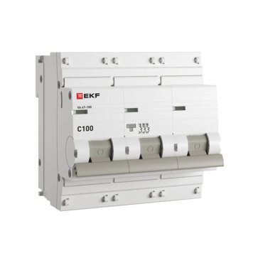 Автоматический выключатель 3P 100А (С) 10,0кА ВА 47-100 EKF PROxima