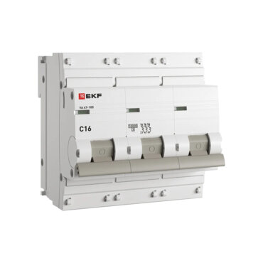 Автоматический выключатель 3P 16А (С) 10,0кА ВА 47-100 EKF PROxima