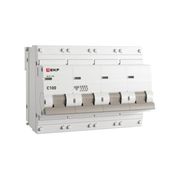 Автоматический выключатель 4P 100А (С) 10,0кА ВА 47-100 EKF PROxima