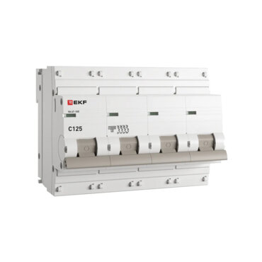 Автоматический выключатель 4P 125А (С) 10,0кА ВА 47-100 EKF PROxima