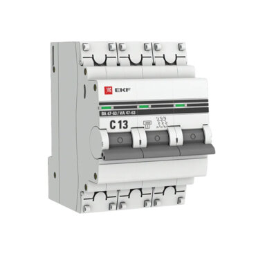 Автоматический выключатель 3P 13А (С) 4,5кА ВА 47-63 EKF PROxima