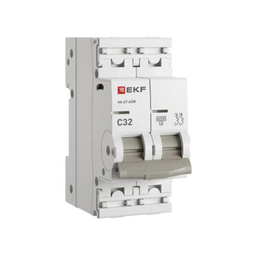Автоматический выключатель 2P 32А (С) 6,0кА ВА 47-63N EKF PROxima