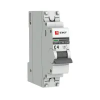 Автоматический выключатель 1P 4А (С) 4,5кА ВА 47-63 EKF PROxima
