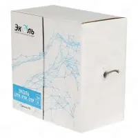 Кабель U/UTP Cat 5e 4х2х0,52 (для ВНЕШН. прокладки) оболочка PVC/PE цвет черный Эколь