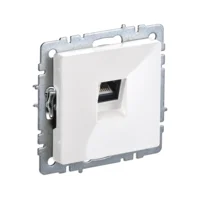 BRITE Розетка компьютерная RJ45 кат.5E РК10-БрБ белый IEK