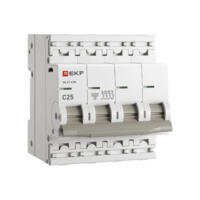 Автоматический выключатель 4P 25А (C) 4,5kA ВА 47-63N EKF PROxima