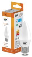 Лампа светодиодная LED Candle C37 7Вт 600lm 3000K E27 IEK