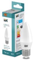 Лампа светодиодная LED Candle C37 7Вт 600lm 4000K E27 IEK