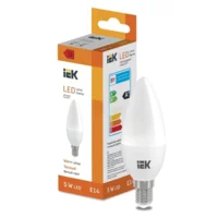 Лампа светодиодная LED Candle C37 5Вт 400lm 3000K E14 IEK