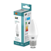 Лампа светодиодная LED Candle C37 7Вт 600lm 4000K E27 IEK