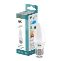 Лампа светодиодная LED Candle C37 7Вт 600lm 4000K E27 IEK