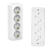 фото товара BLANCA РОЗЕТКА 4-я с заземлением со шторками, ИЗОЛ.ПЛ., 16А, 250В, БЕЛЫЙ